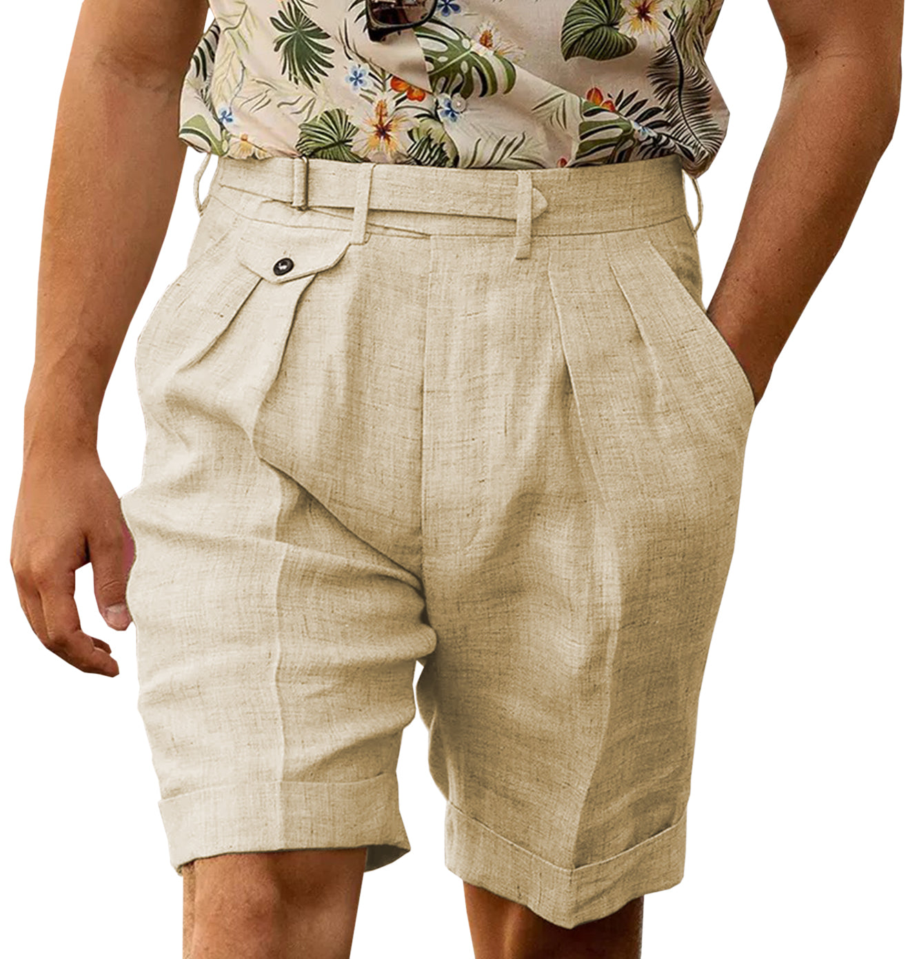 Men's Casual Linen Short Pants Fashion Gorg Trousers