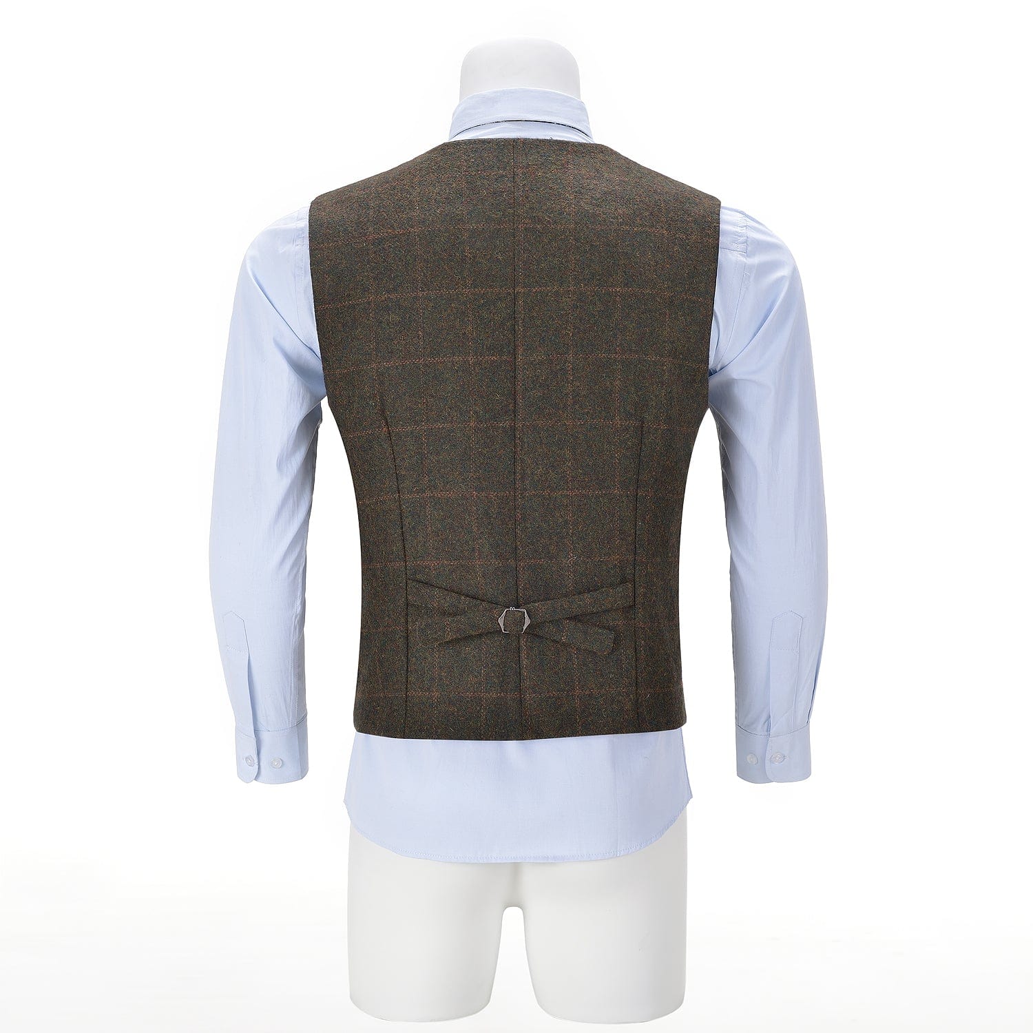 ceehuteey Men's Formal Notch Lapel Suit Vest Tweed Waistcoat