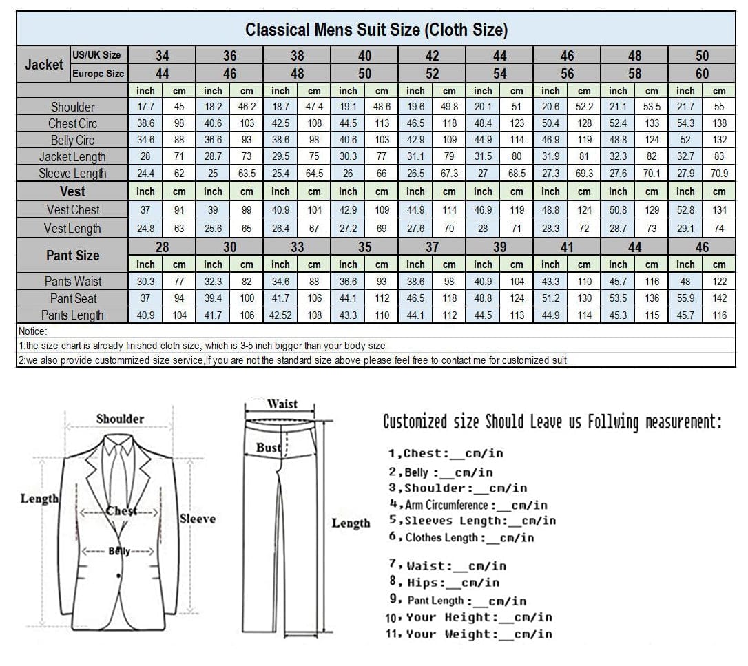 ceehuteey Mens 2 Piece Suit Slim Fit Double Breasted Blazer and Pants Solid Color Prom Tuxedo