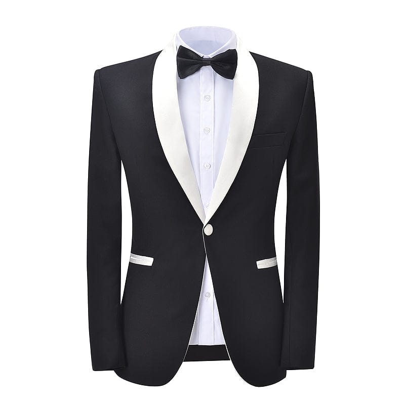 ceehuteey Mens Suit Double Breasts Shawl Lapel 2 Pieces Tuxedos (Blazer+Pants)